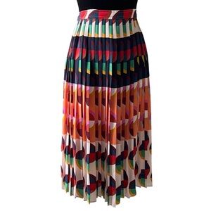 J Crew patterned pleated skirt size 12